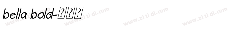 bella bold字体转换